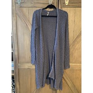 Free People purple woven cardigan